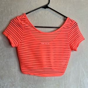 Orange crop top
